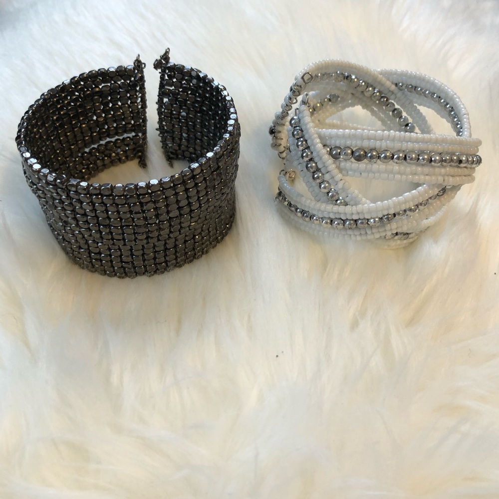 Beaded Bangle Cuff Set - Picture 2 of 4